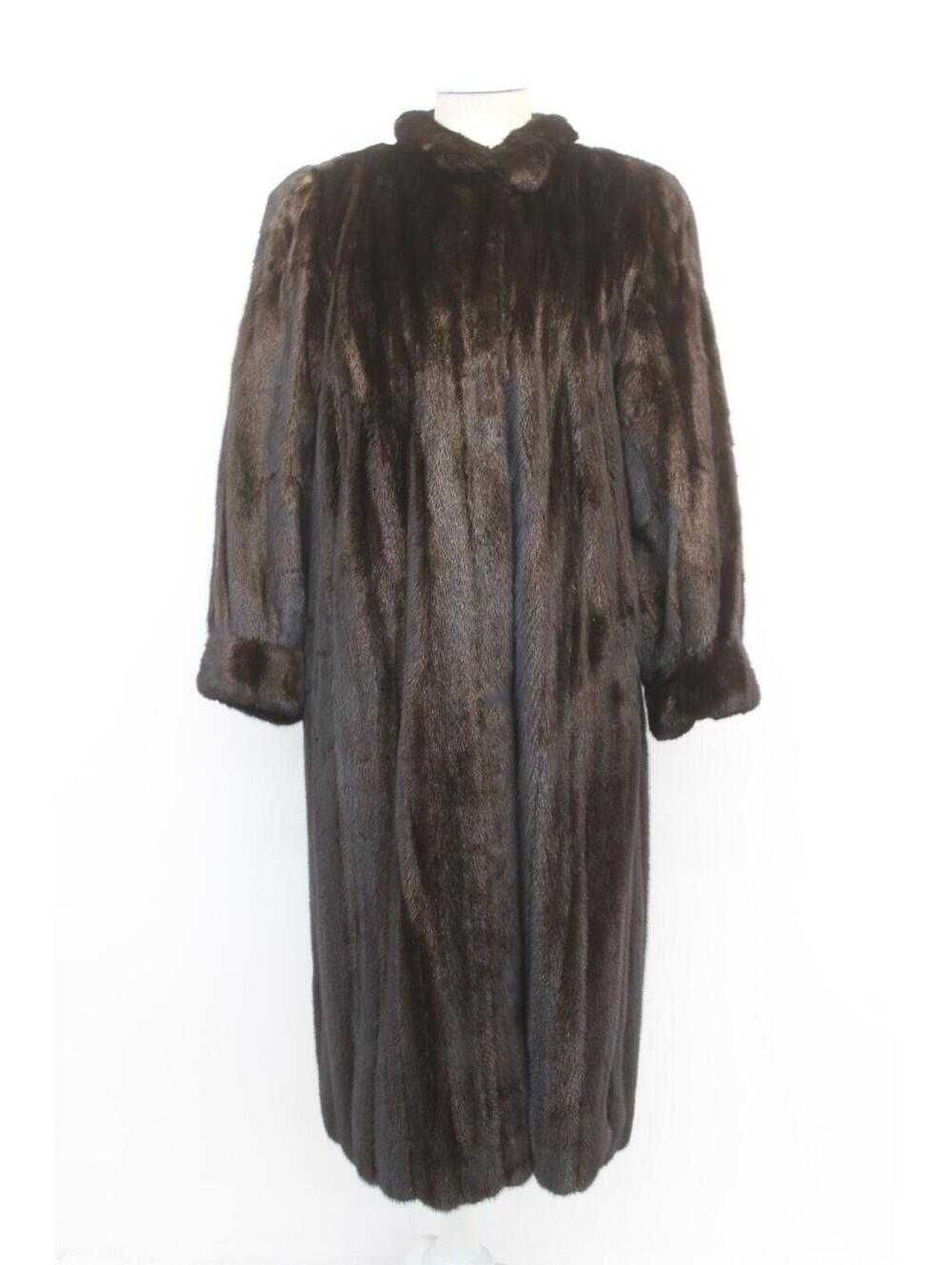EXCELLENT DARK RANCH FEMALE MINK FUR COAT JACKET WOMEN WOMAN SIZE 8-10 MEDIUM